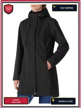 Waterproof Fleece Lined Hooded Softshell Rain Coat Windproof Windbreaker